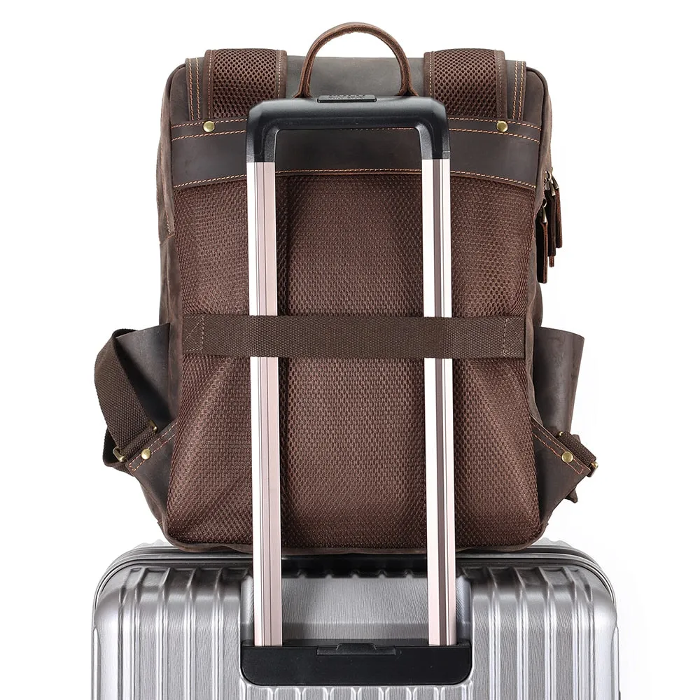 Larger Genuine Leather Backpack