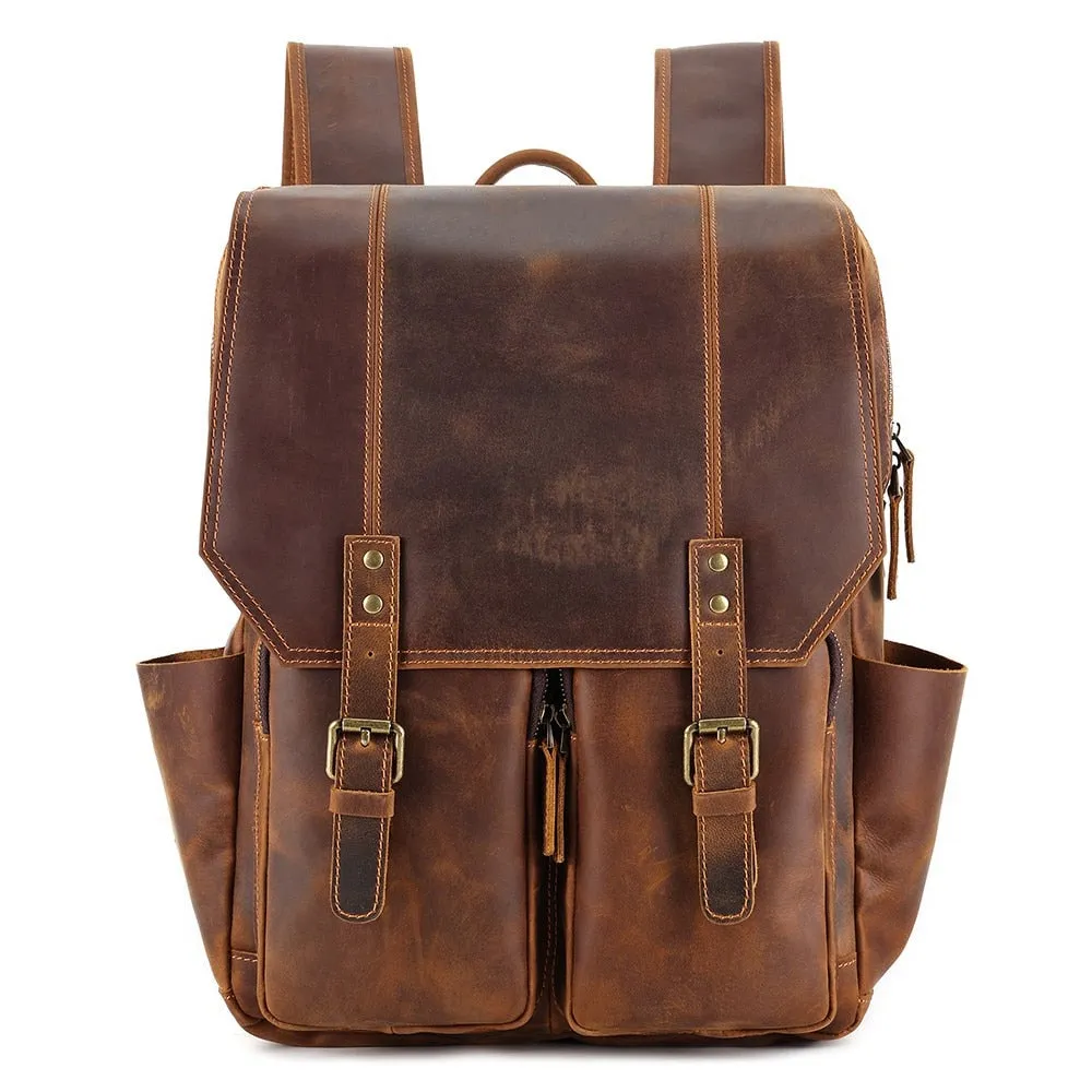 Larger Genuine Leather Backpack