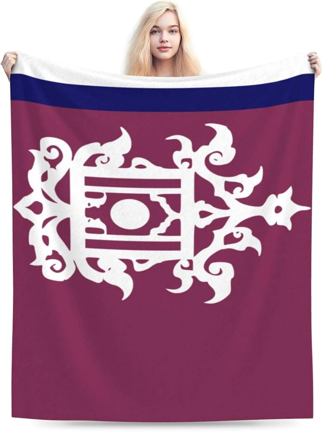 Late 19th Century Flag of Sulu Throw Blanket for Couch Bed Sofa 60"x50" Super Soft Cozy Flannel Blanket Lightweight Fuzzy Warm Blanket