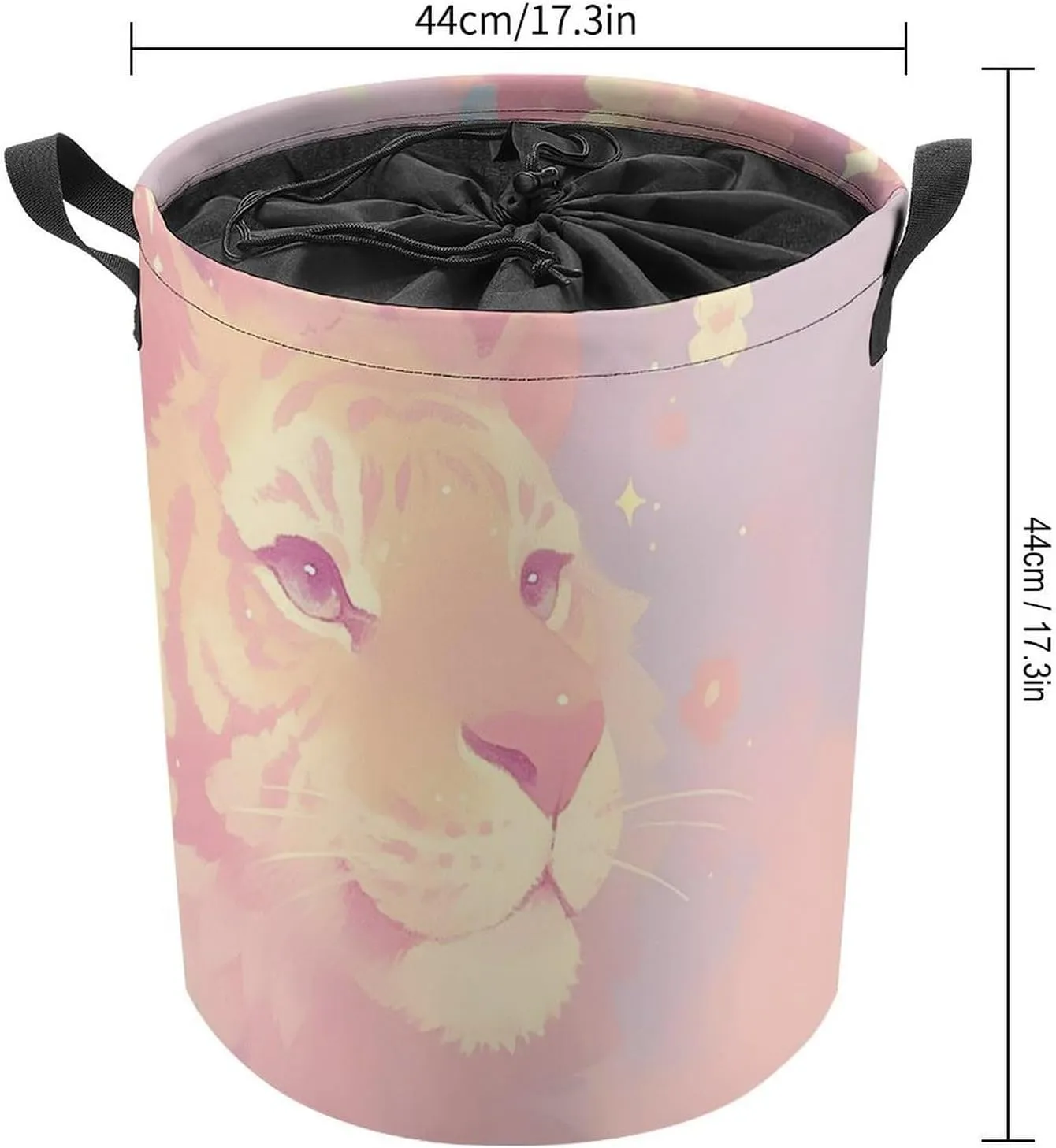 Laundry Hampers, Large Drawstring Laundry Bag, Removable Laundry Bags, Collapsible Storage Bin with Handles for Home Organization, Kids Room, Nursery Carnivore