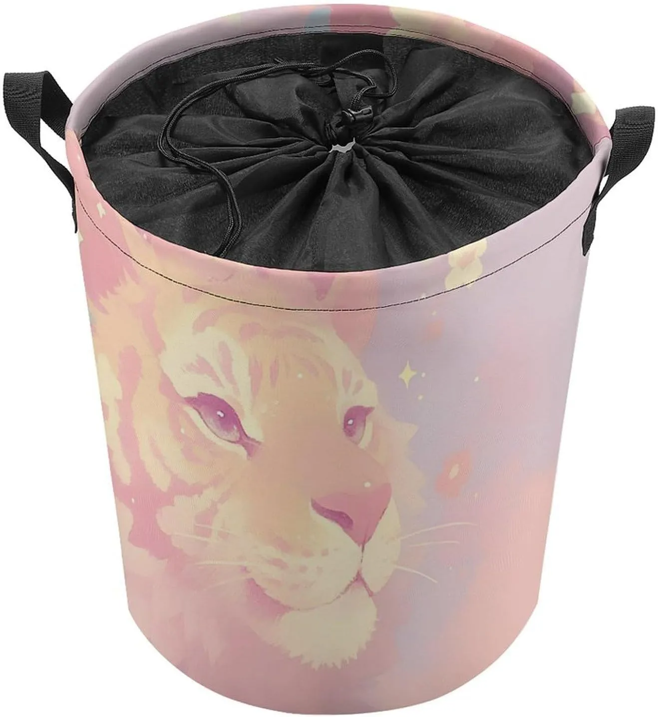 Laundry Hampers, Large Drawstring Laundry Bag, Removable Laundry Bags, Collapsible Storage Bin with Handles for Home Organization, Kids Room, Nursery Carnivore