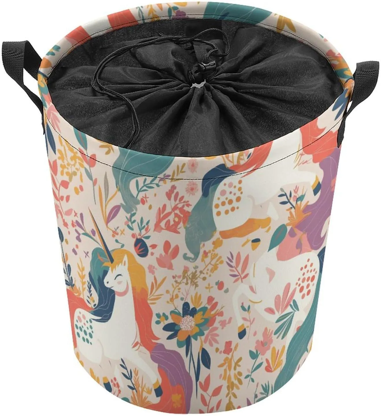 Laundry Hampers, Large Drawstring Laundry Bag, Removable Laundry Bags, Collapsible Storage Bin with Handles for Home Organization, Kids Room, Nursery Textile