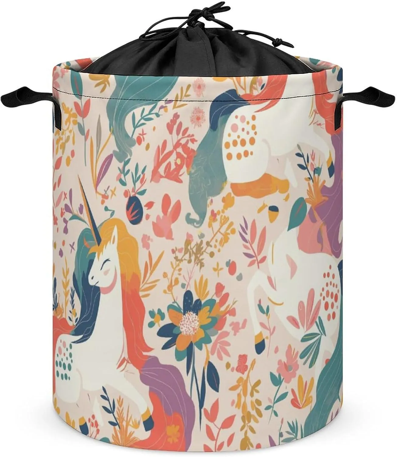 Laundry Hampers, Large Drawstring Laundry Bag, Removable Laundry Bags, Collapsible Storage Bin with Handles for Home Organization, Kids Room, Nursery Textile