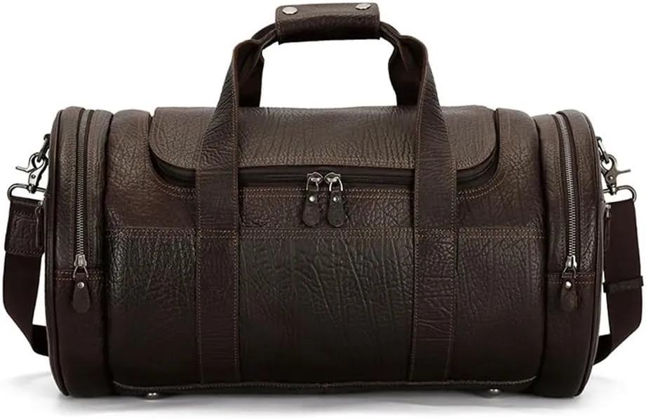 Leather Briefcase for Men Portable Travel Bag Large Capacity Business Leather Top Layer Cowhide Storage Travel Bag Leisure Luggage Bag