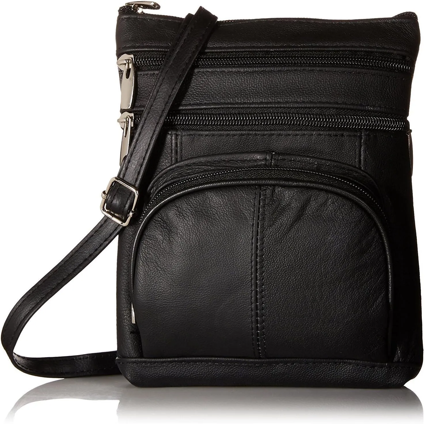 Leather Shoulder Bag Handbag Purse Cross Body Organizer Wallet Multi Pockets