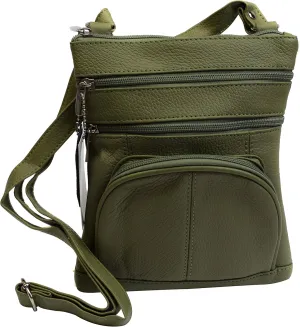 Leather Shoulder Bag Handbag Purse Cross Body Organizer Wallet Multi Pockets