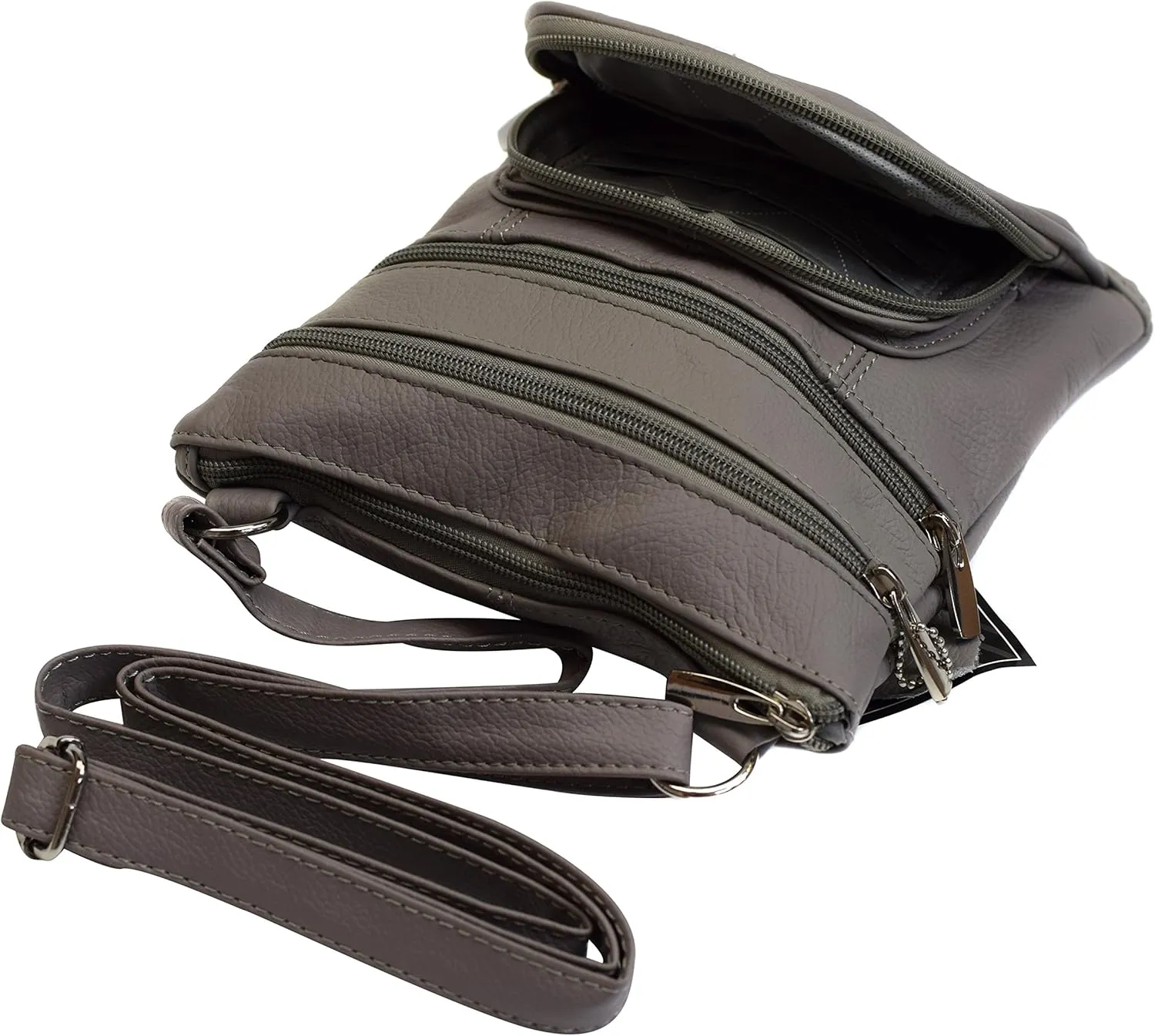 Leather Shoulder Bag Handbag Purse Cross Body Organizer Wallet Multi Pockets