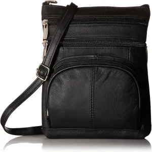 Leather Shoulder Bag Handbag Purse Cross Body Organizer Wallet Multi Pockets