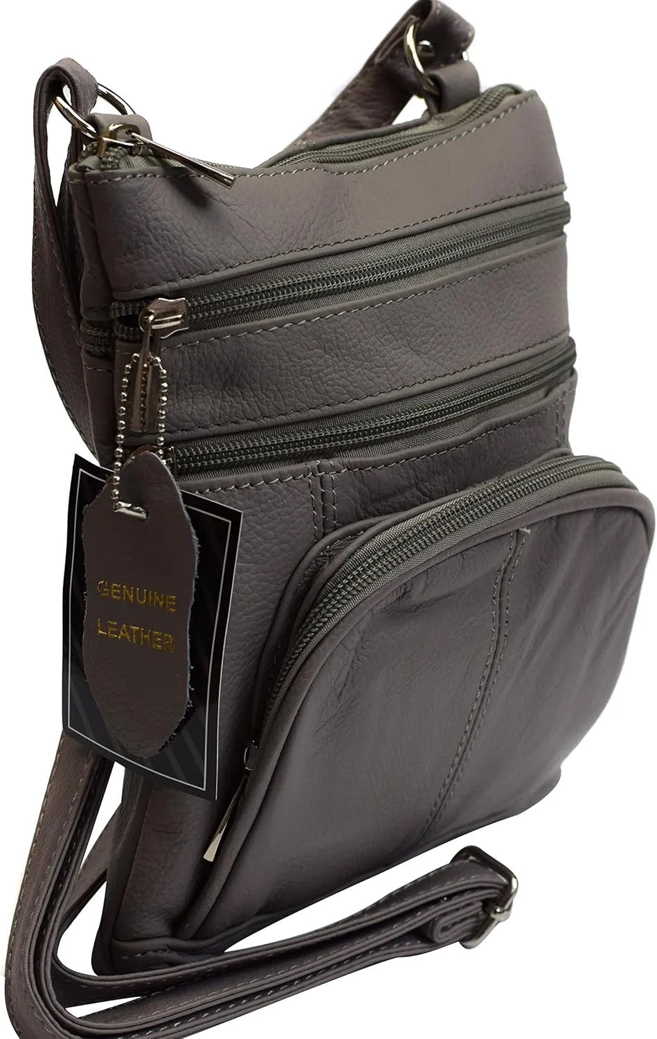 Leather Shoulder Bag Handbag Purse Cross Body Organizer Wallet Multi Pockets