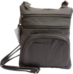 Leather Shoulder Bag Handbag Purse Cross Body Organizer Wallet Multi Pockets