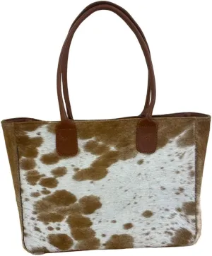 Leather Tote Bag Cowhide Hairon Crossbody Shoulder Handbag Weekender Travel Purse – Genuine Leather Large Bag for Women Stylish & Durable gift