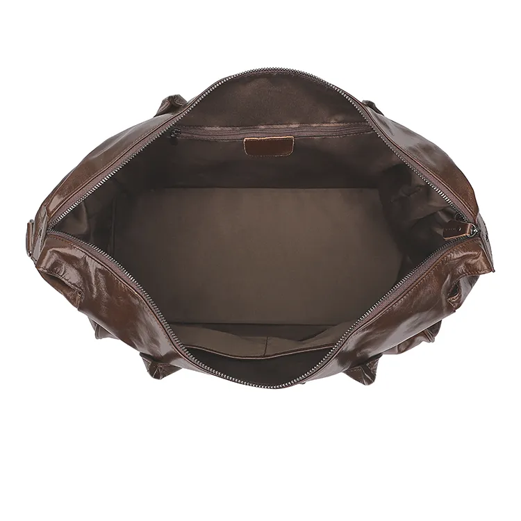 Leather Travel Bag NZ - Premium Coffee Leather Bag