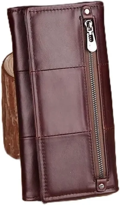 Leather Wallet Pu Leather Women's Wallet Long Large Capacity Zipper Purse Clutch Girls Ladies Coin Pocket Business Fashion Card Holder Large Capacity (One Color)