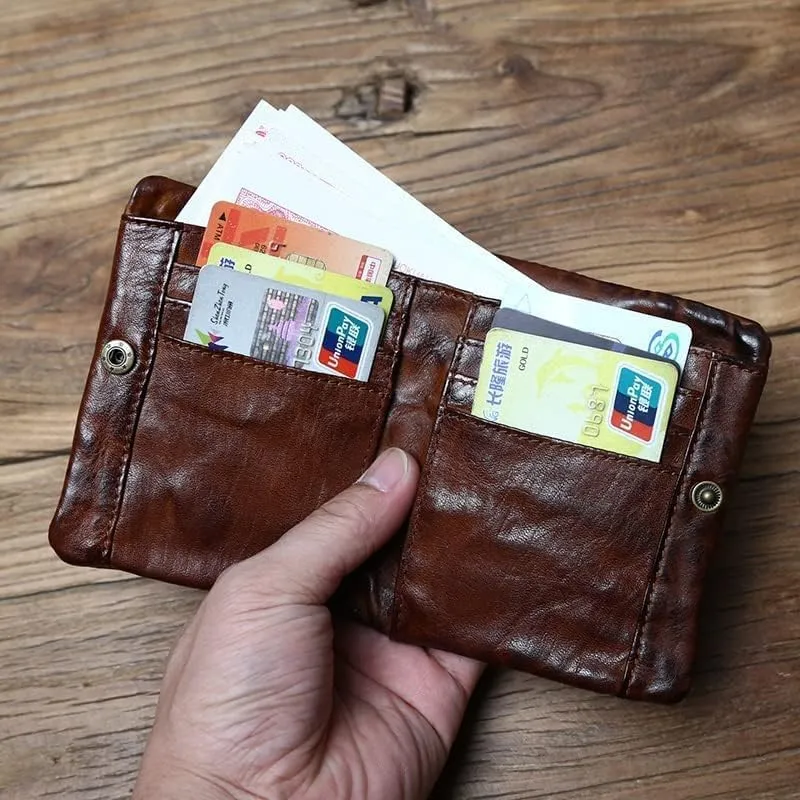 Leather Wallet Pu Leather Women's Wallet Retro Short Zipper Purse Clutch for Girls Large Capacity Fashion Coin Pocket Card Holder Large Capacity (Co,9.5x11.5cm)