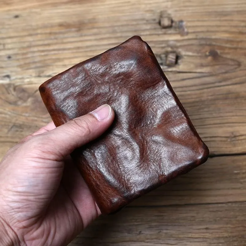 Leather Wallet Pu Leather Women's Wallet Retro Short Zipper Purse Clutch for Girls Large Capacity Fashion Coin Pocket Card Holder Large Capacity (Co,9.5x11.5cm)