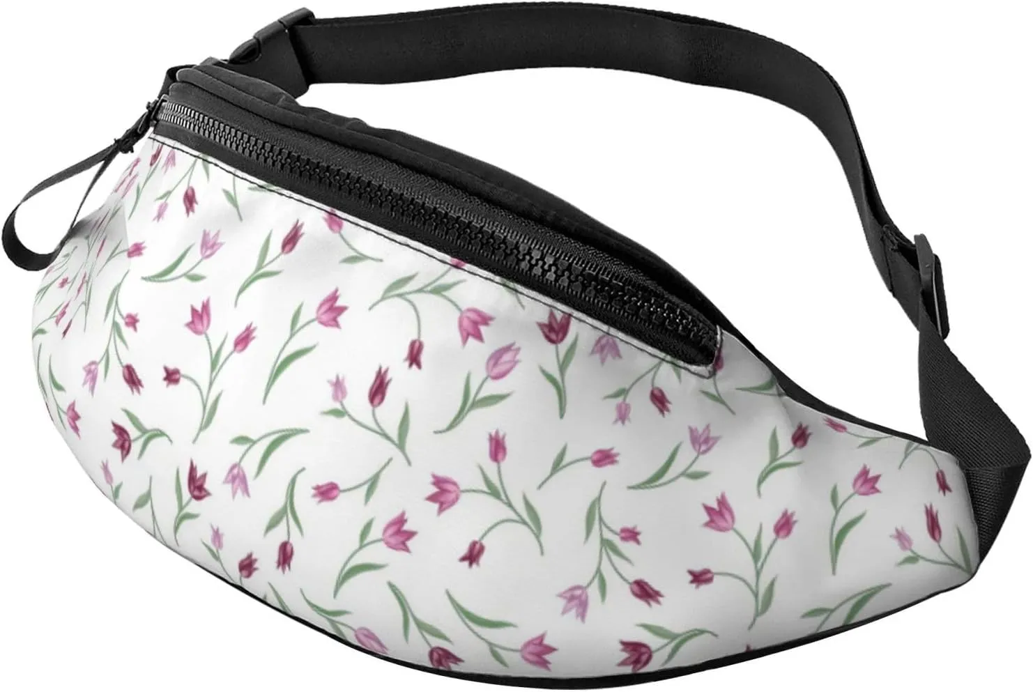 Leisure Sports Crossbody Bag Running Casual Hands-Free Wallets Waist Pack for Man Woman Father's Day for Dad Blooming Flower