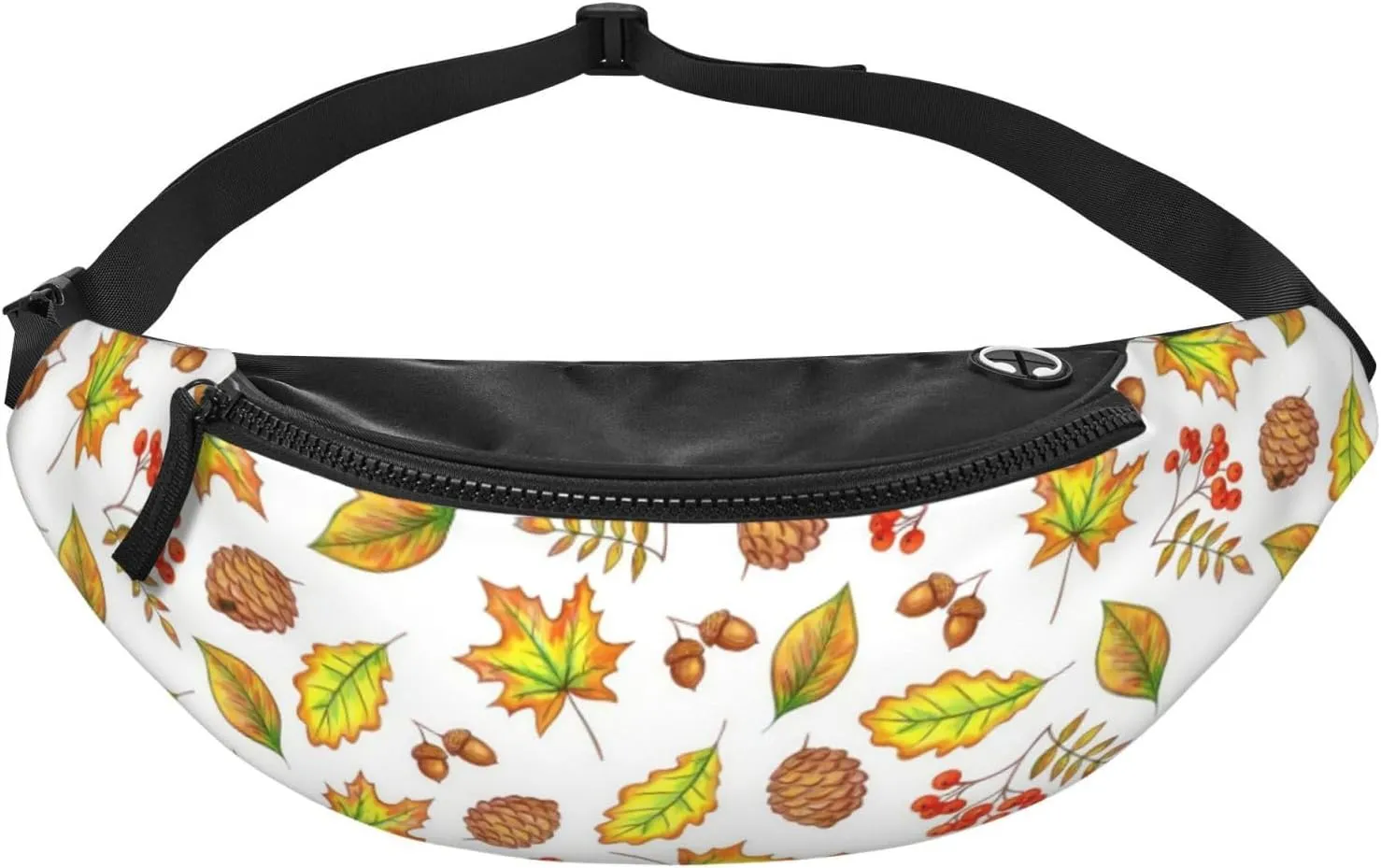 Leisure Sports Crossbody Bag Running Casual Hands-Free Wallets Waist Pack for Man Woman Father's Day for Dad Pine Nut Leaves
