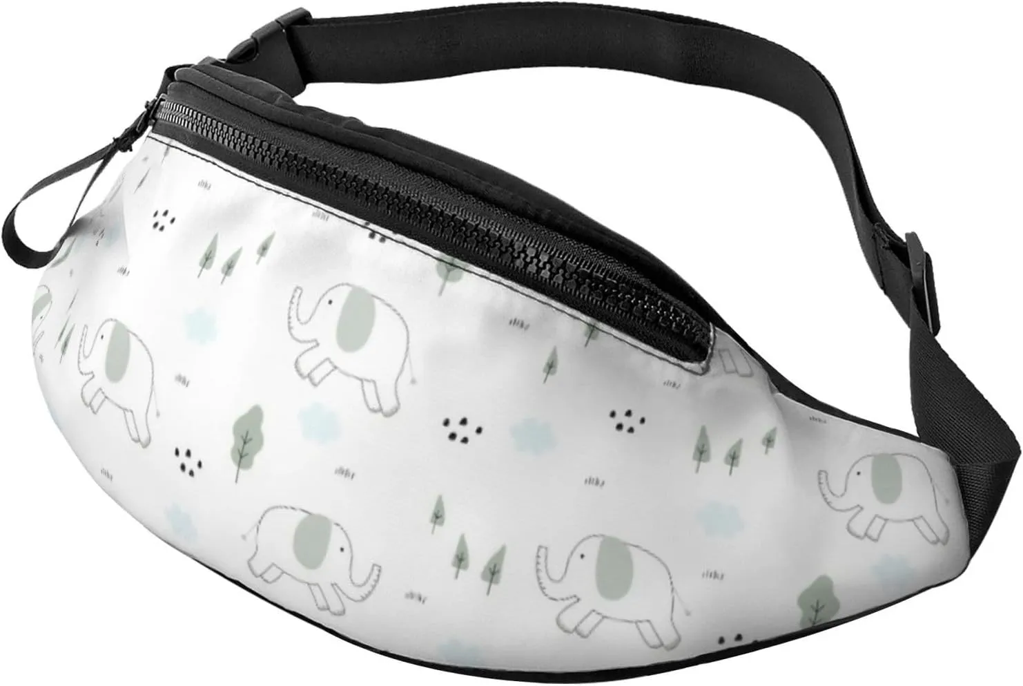 Leisure Sports Crossbody Bag Running Casual Hands-Free Wallets Waist Pack for Man Woman Father's Day for Dad Running Elephant