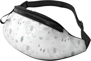 Leisure Sports Crossbody Bag Running Casual Hands-Free Wallets Waist Pack for Man Woman Father's Day for Dad Running Elephant