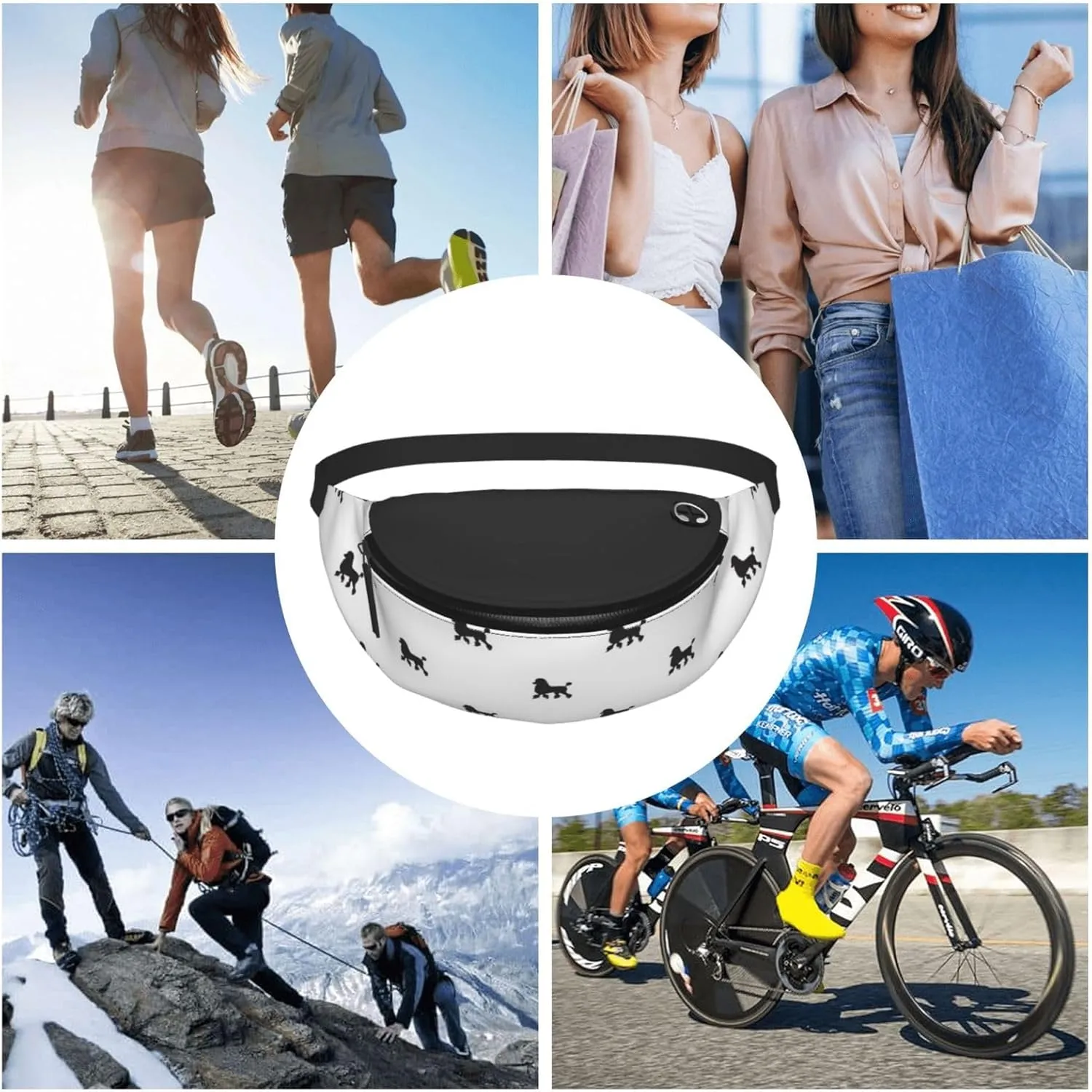 Leisure Sports Crossbody Bag Running Casual Hands-Free Wallets Waist Pack for Man Woman Father's Day for Dad Running Lion