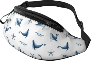 Leisure Sports Crossbody Bag Running Casual Hands-Free Wallets Waist Pack for Man Woman Father's Day for Dad Whale Starfish