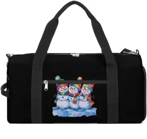 LGBT Gay Proud Snowman Sports Gym Bag for Men Women Travel Duffel Bag with Shoulder Strap