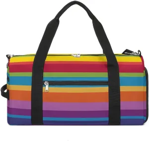 LGBT Rainbow Flag Sports Gym Bag for Men Women Travel Duffel Bag with Shoulder Strap