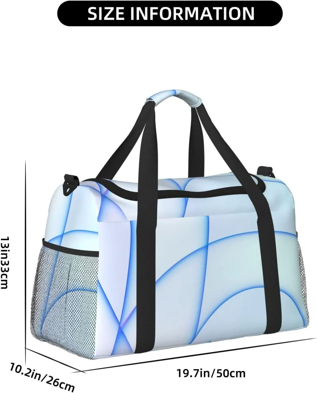 Light Blue Imac Travel Duffel Bag Large Foldable Waterproof Overnight Bag For Beach Swim Bags Pool Sports Gym