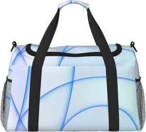 Light Blue Imac Travel Duffel Bag Large Foldable Waterproof Overnight Bag For Beach Swim Bags Pool Sports Gym