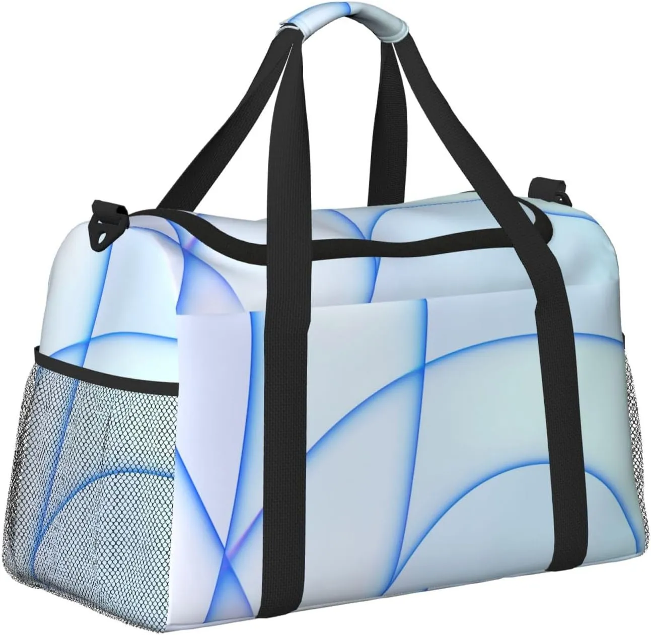 Light Blue Imac Travel Duffel Bag Large Foldable Waterproof Overnight Bag For Beach Swim Bags Pool Sports Gym