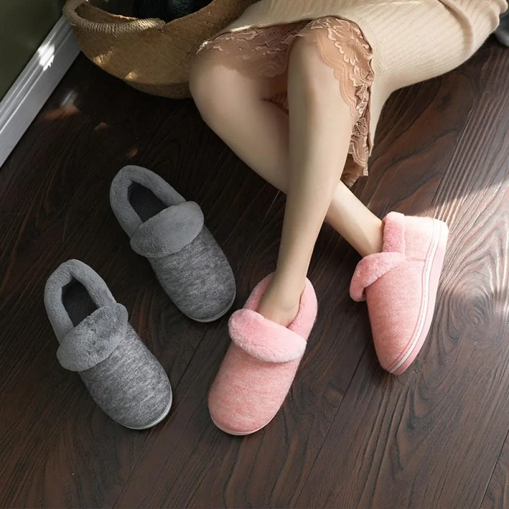 Lightweight House Shoes,Home Furnishing Plush Cotton Slippers, Thick-Soled Warmth and Postpartum Confinement Shoes-Pink_38-39,Lightweight House Shoes