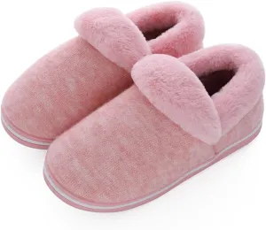 Lightweight House Shoes,Home Furnishing Plush Cotton Slippers, Thick-Soled Warmth and Postpartum Confinement Shoes-Pink_38-39,Lightweight House Shoes