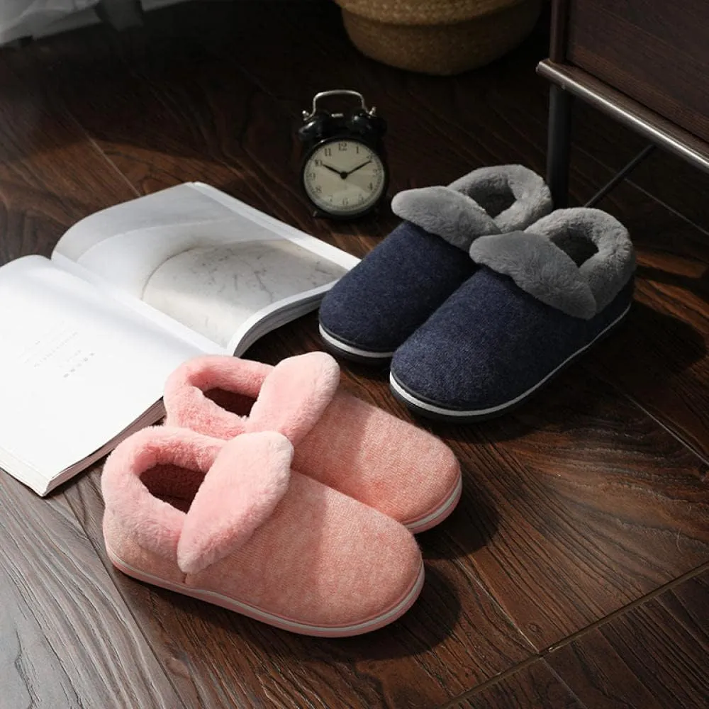 Lightweight House Shoes,Home Furnishing Plush Cotton Slippers, Thick-Soled Warmth and Postpartum Confinement Shoes-Pink_38-39,Lightweight House Shoes
