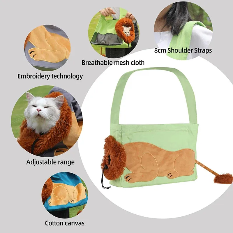 Lion Shaped Cat Carrier Bag
