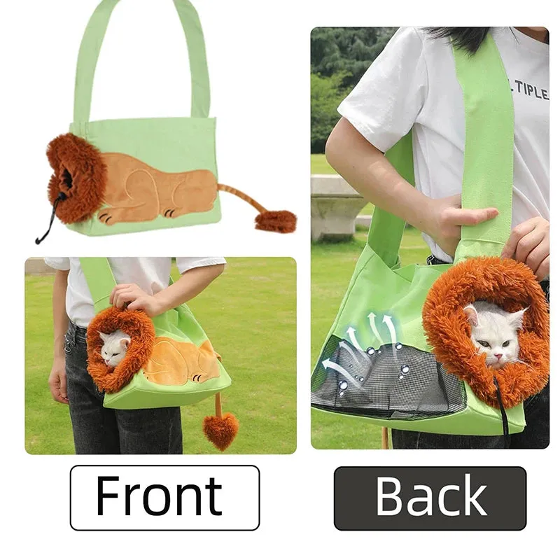 Lion Shaped Cat Carrier Bag
