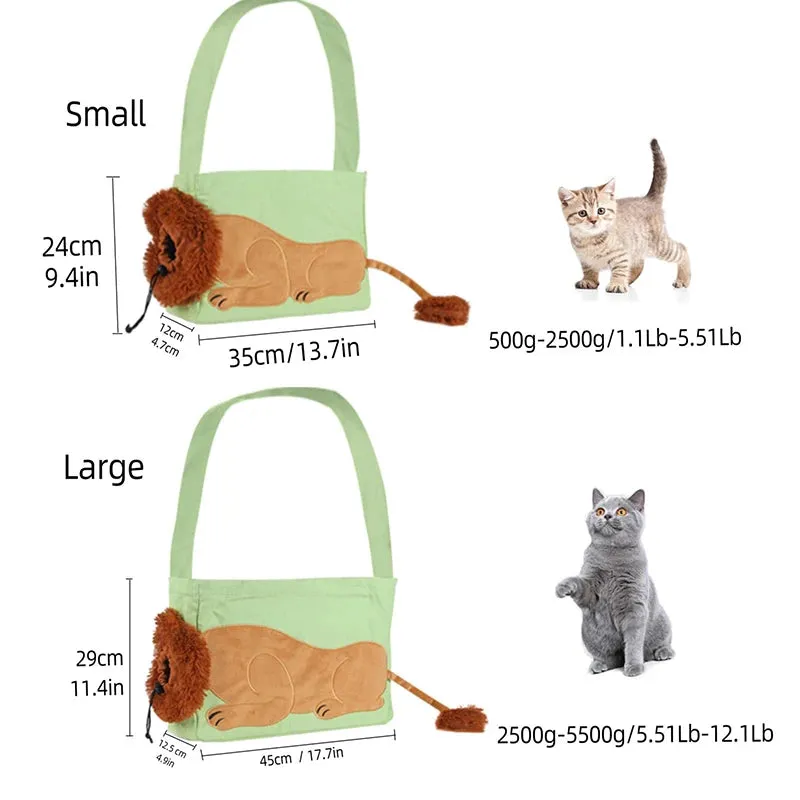 Lion Shaped Cat Carrier Bag