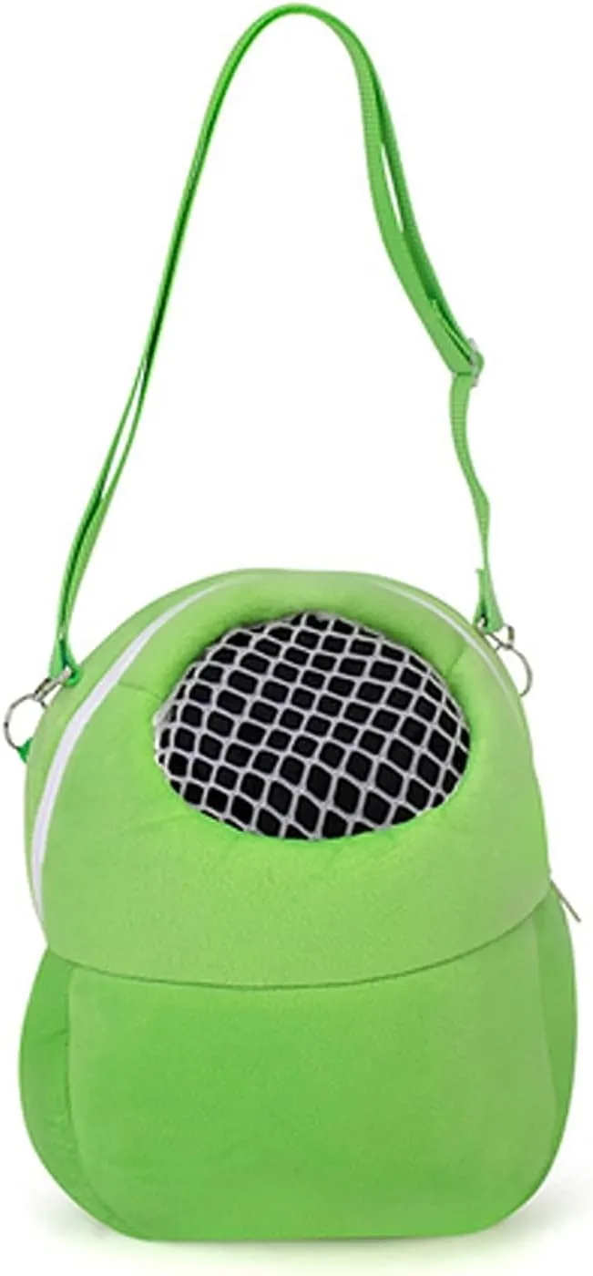 Litewoo Guinea pig Carrier Portable Travel Bag, Warm and Breathable Outdoor Portable Tote Bag for Rat Hedgehog Chinchilla Sugar Glider Hamster Squirrel Small Animal (Green)