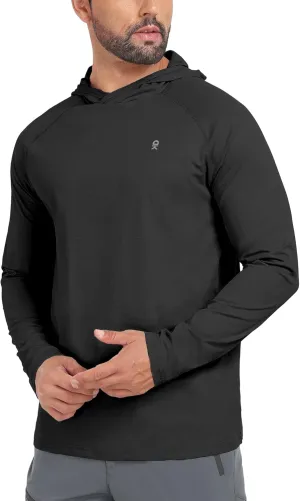 Little Donkey Andy Men's Quick Dry UPF Hoodie Shirt Long Sleeve Breathable UV Protection for Fishing Hiking