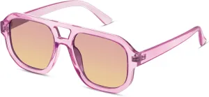 livho Trendy Polarized Square Aviator Sunglasses Women Men Square Eyewear Frame, Retro Sun Glasses for Women Men 2025 Shades