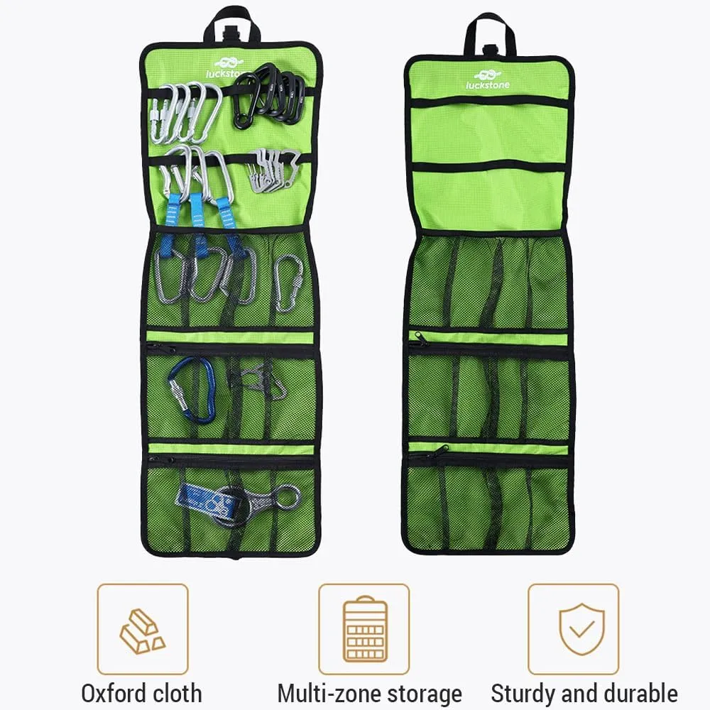 Lixada Climbing Quickdraw Hanging Storage Bag Climbing Gear Organizer Bag Small Tools Organizer Pouch