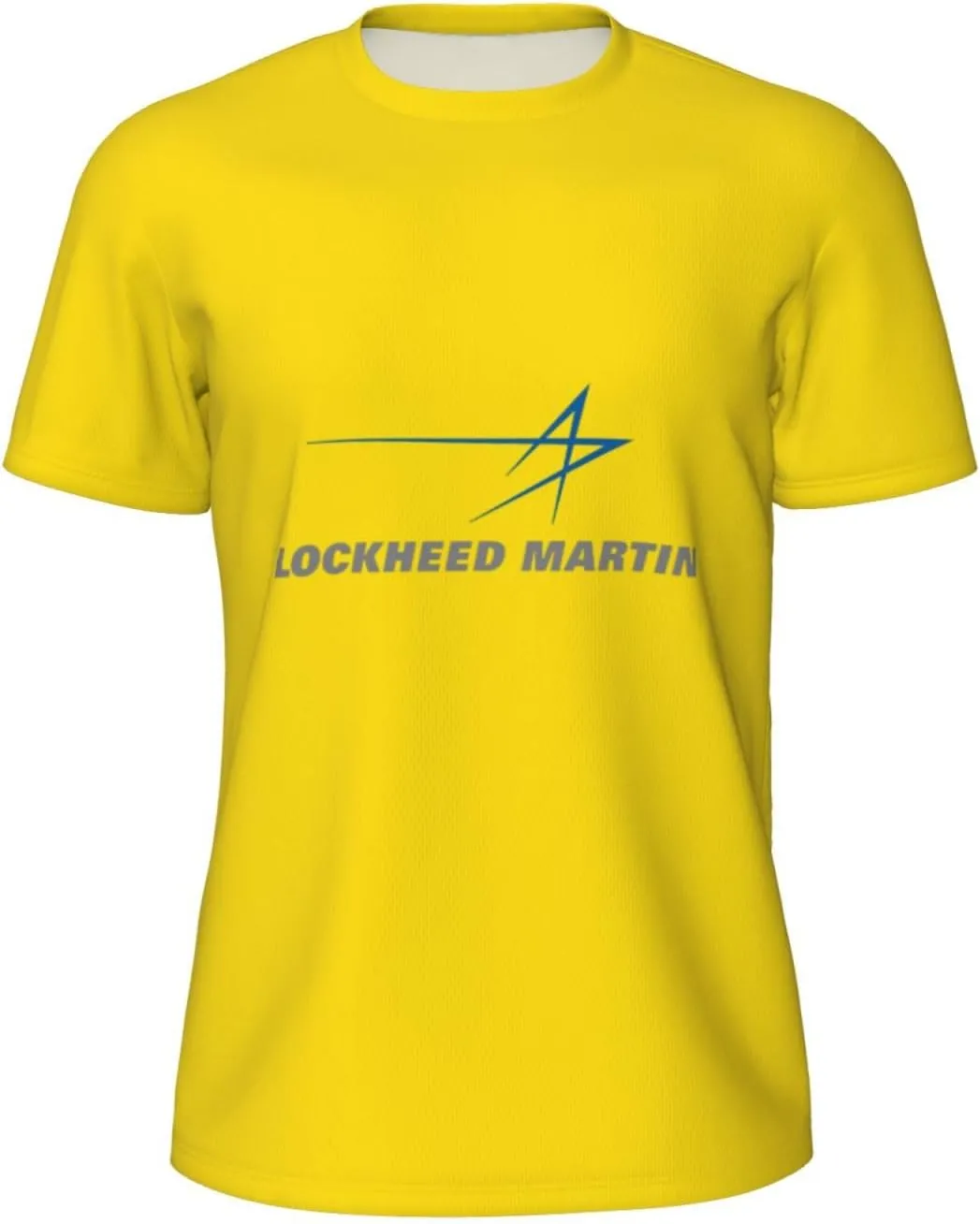 Lockheed Martin Mesh Workout Shirts for Men Dry Fit Quick Dry Athletic Short Sleeve T-Shirt Moisture