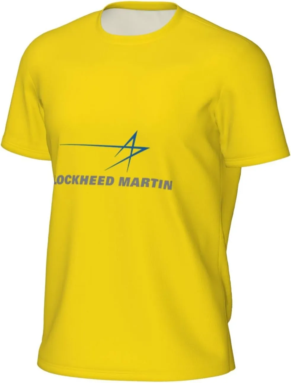 Lockheed Martin Mesh Workout Shirts for Men Dry Fit Quick Dry Athletic Short Sleeve T-Shirt Moisture