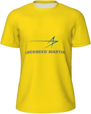 Lockheed Martin Mesh Workout Shirts for Men Dry Fit Quick Dry Athletic Short Sleeve T-Shirt Moisture