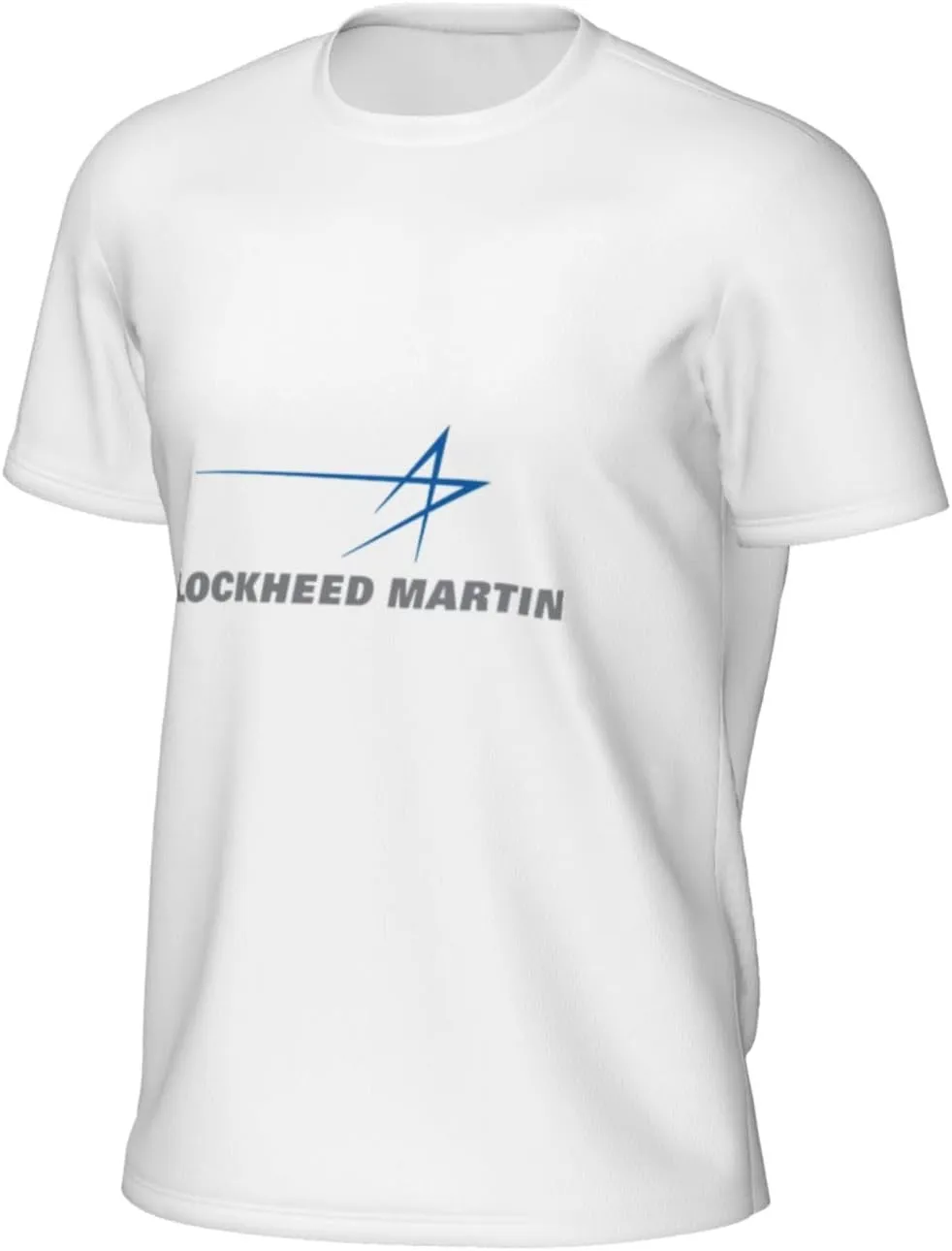 Lockheed Martin Mesh Workout Shirts for Men Dry Fit Quick Dry Athletic Short Sleeve T-Shirt Moisture