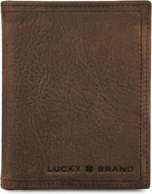Lucky Brand Men's Trifold Wallet | Id Window | Card Slots | Leather | Organization | Durable | Stylish