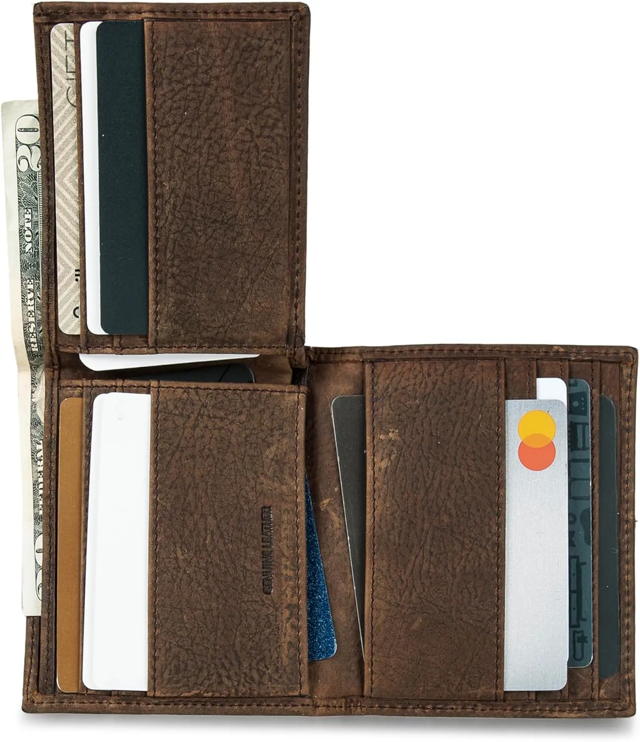 Lucky Brand Men's Trifold Wallet | Id Window | Card Slots | Leather | Organization | Durable | Stylish