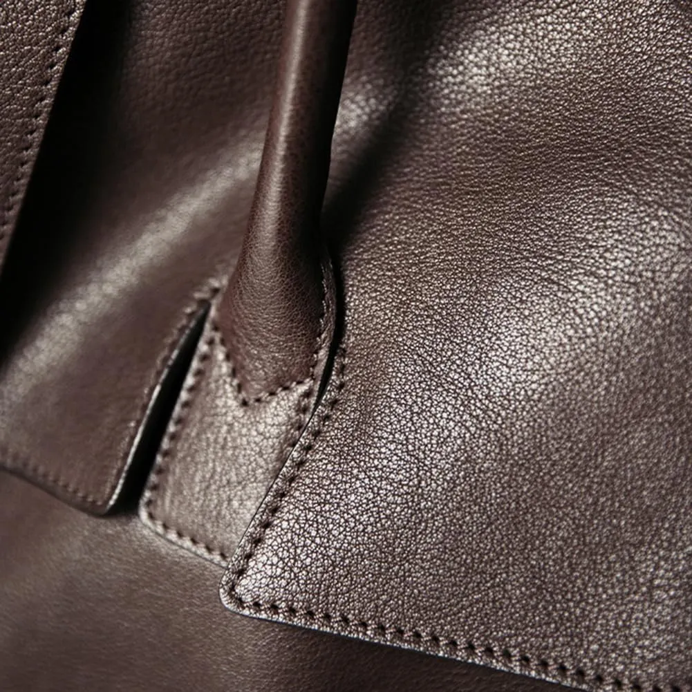 Lushandy Genuine Leather Tote Bag for Women, Luxury Top-Handle Handbag Designer Satchel Bag Large Work Tote Bag Purse