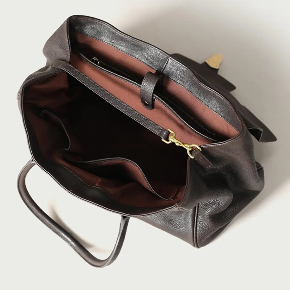 Lushandy Genuine Leather Tote Bag for Women, Luxury Top-Handle Handbag Designer Satchel Bag Large Work Tote Bag Purse