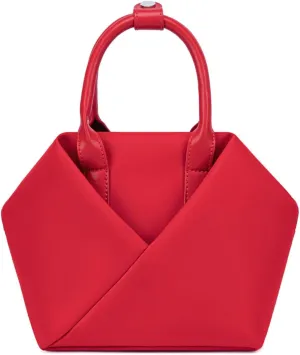 Lux & Nyx Small Origami Crossbody & Handbag - Black Ultra Satin Nylon - Daily and Travel Small Tote Bag with Crossbody Strap