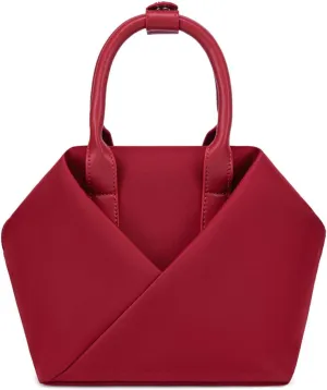 Lux & Nyx Small Origami Crossbody & Handbag - Black Ultra Satin Nylon - Daily and Travel Small Tote Bag with Crossbody Strap